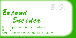 botond sneider business card